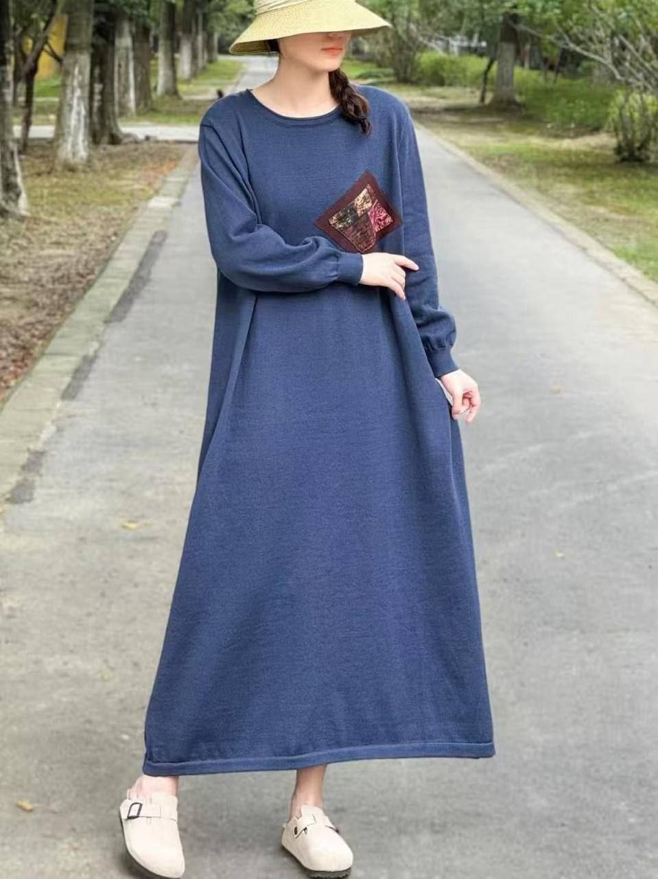 трикотажное платье,длинное платье,льняное платье,платье свободное,бохо платье