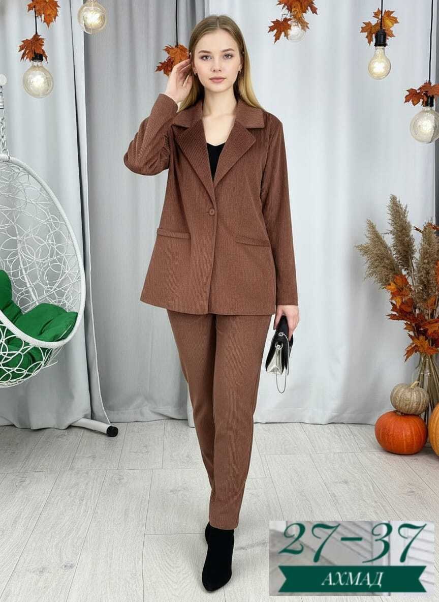 брючный костюм sandyna 13860 серо-коричневый,бежевый классический костюм женский брючный,брючный костюм женский,брючный костюм,бежевый брючный костюм