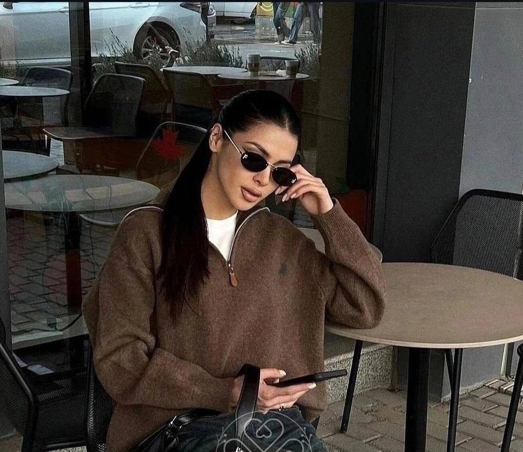 трендовый джемпер на молнии dina style,женская кофта,кофта теплая,кофта кашемир,свитер поло с горлом на молнии m.triffany