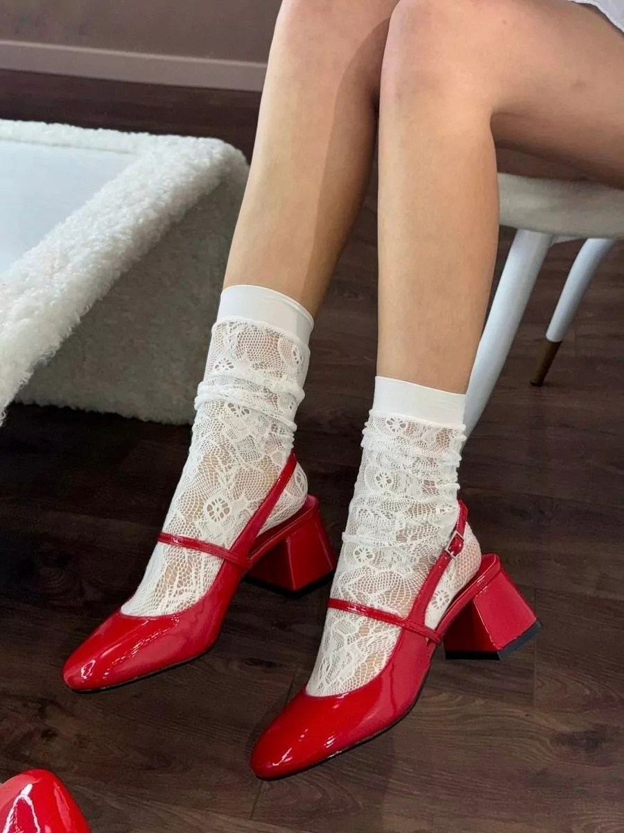 ,туфли на каблуке,туфли стильные,женская ,туфли лаковые с открытой пяткой на каблуке valentina wang цвет красный