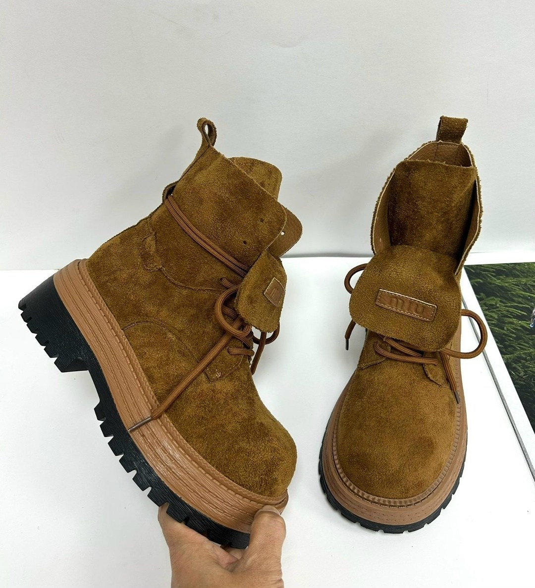 ,женские ботинки,ботинки замшевые miu miu, женская,замшевые ботинки