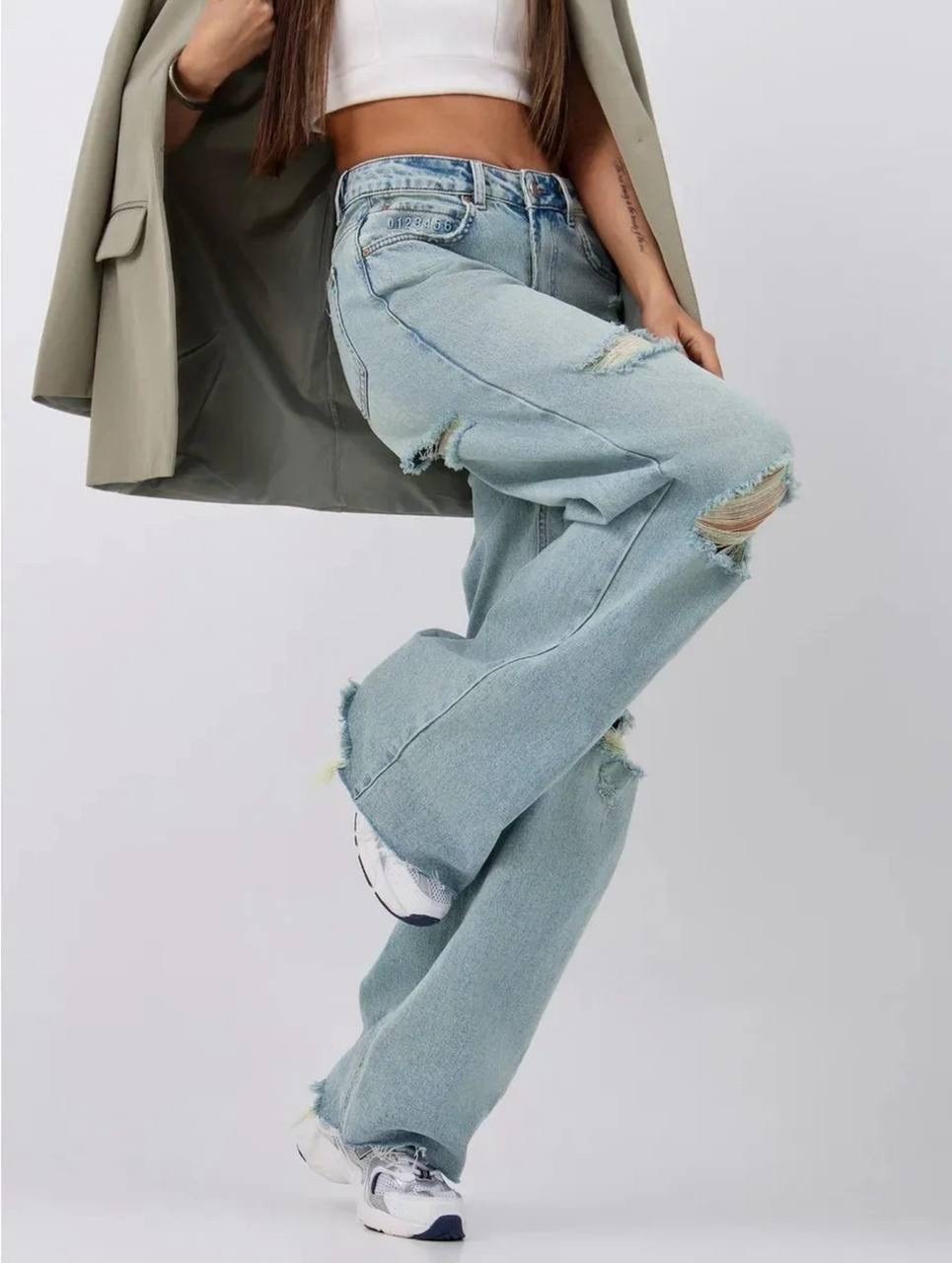 джинсы женские широкие,джинсы палаццо широкие,джинсы палаццо широкие с высокой посадкой,джинсы женские,джинсы палаццо женские 44-46