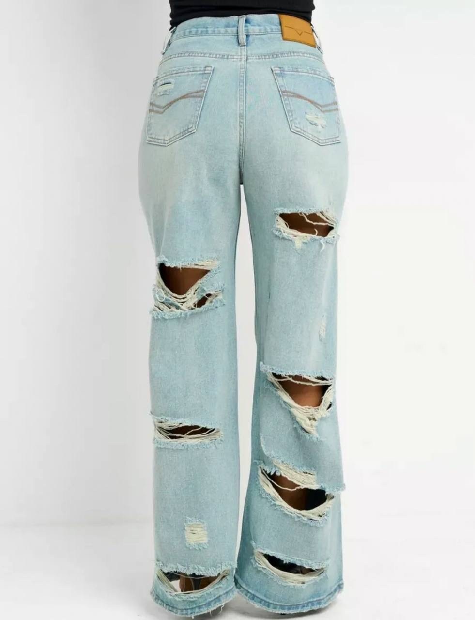 джинсы рваные,джинсы с дырками,джинсы свободного кроя herman & co синий,джинсы рваные широкие,женские джинсы