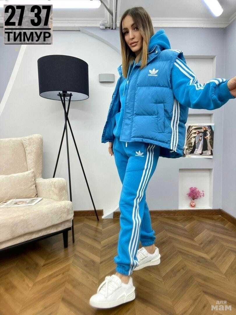 женские костюмы на флисе,спортивный женский костюм тройка,костюм тройка женская,костюм спортивный женский,спортивный костюм женский тройка balenciaga adidas