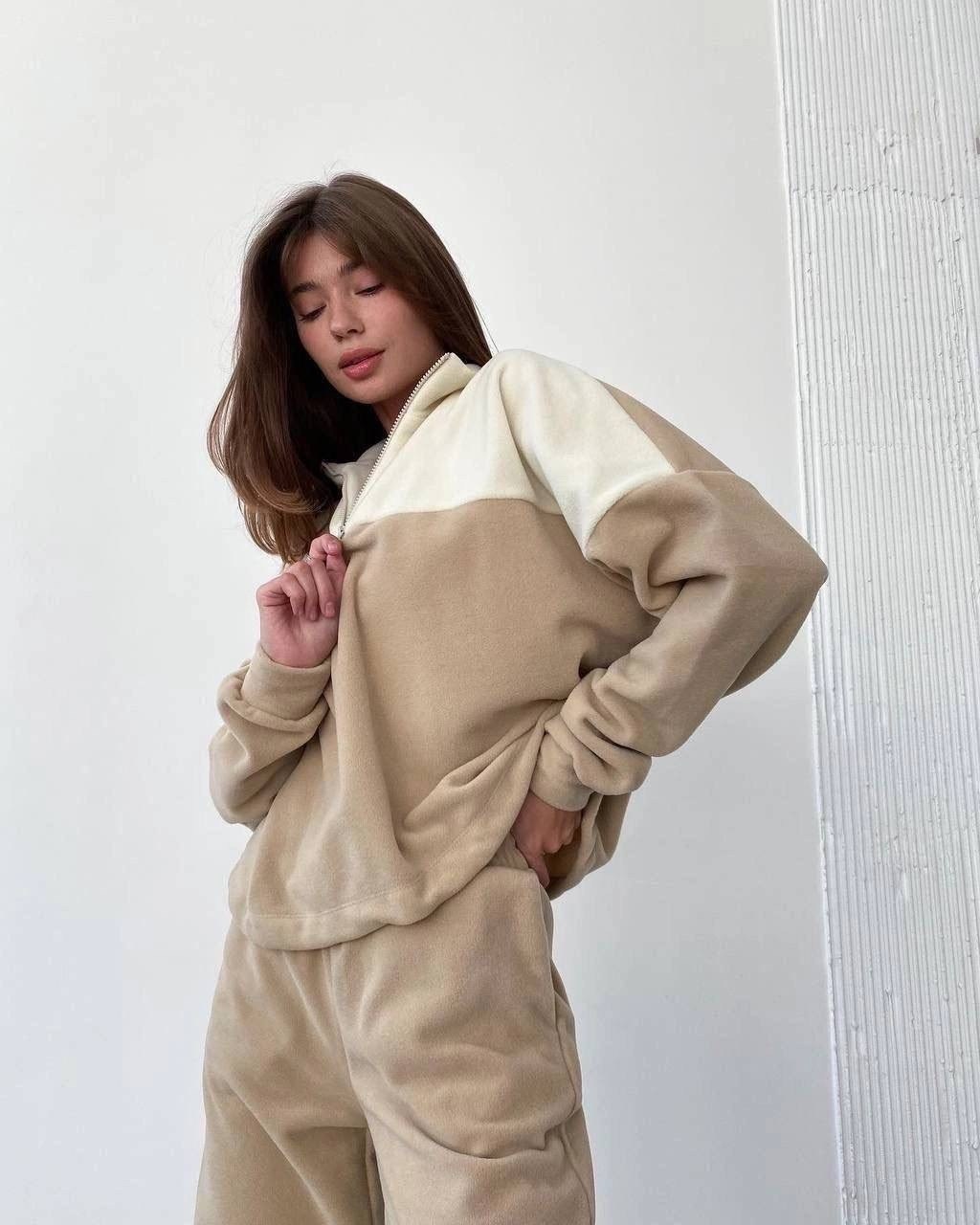 женский костюм на флисе,теплый флисовый костюм,флисовая кофта,женская кофта,оверсайз толстовка