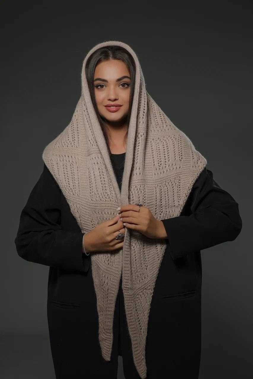 платки шарф,платки шарфы палантины,шапка платок,палантин,капор из премиальной ангоры