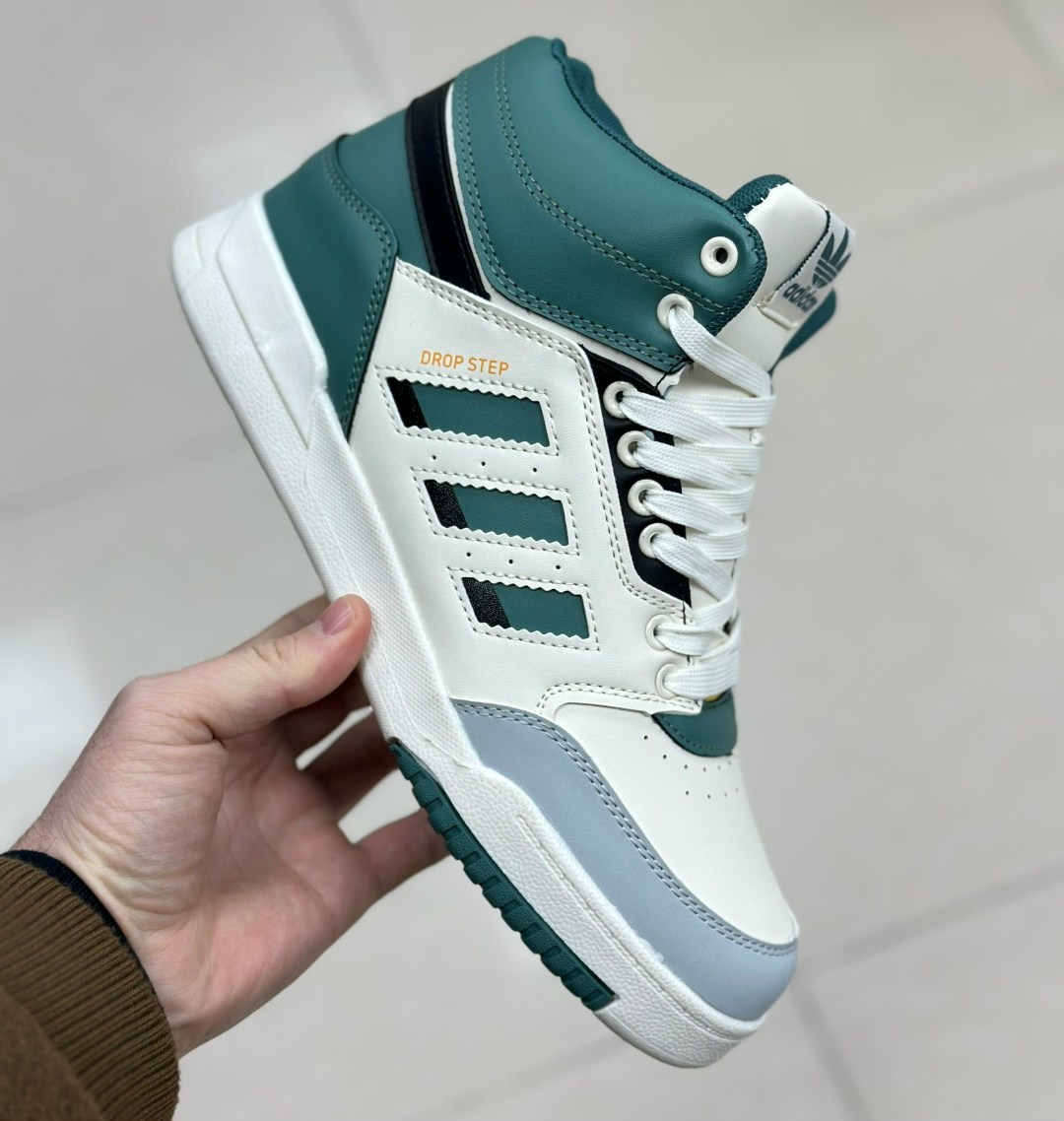 высокие кожаные кроссовки адидас,кроссовки adidas,мужские кроссовки adidas,зимние кроссовки adidas hoops 2.0 mid белые,высокие кеды зимние адидас белые