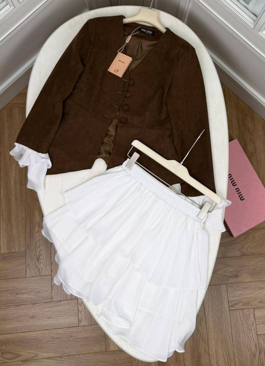 платье пиджак вечернее с баской rokko,платье пиджак с юбкой,костюм с юбкой,платье пиджак,костюм женский