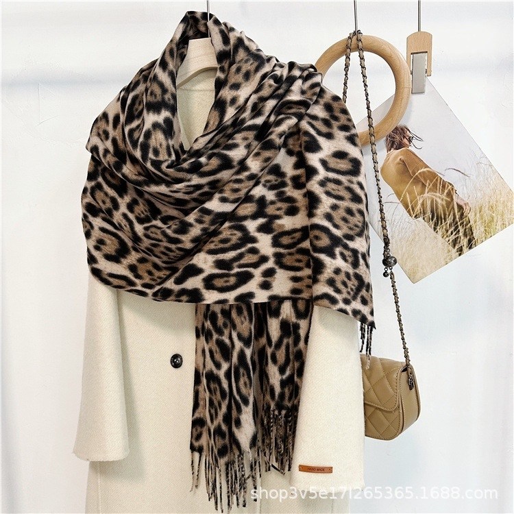 шарф леопардовый,палантин леопардовый теплый,палантин леопардовый теплый кашемир,шарфы для женщин,теплые шарфы