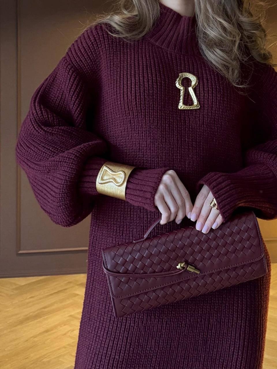 вязаное платье,платье длинное вязаное,шерстяное платье,бордовое платье,платье женское