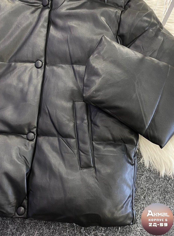 модная женская дутая куртка из экокожи,женская демисезонная куртка,куртка,женская куртка,женская куртка из экокожи