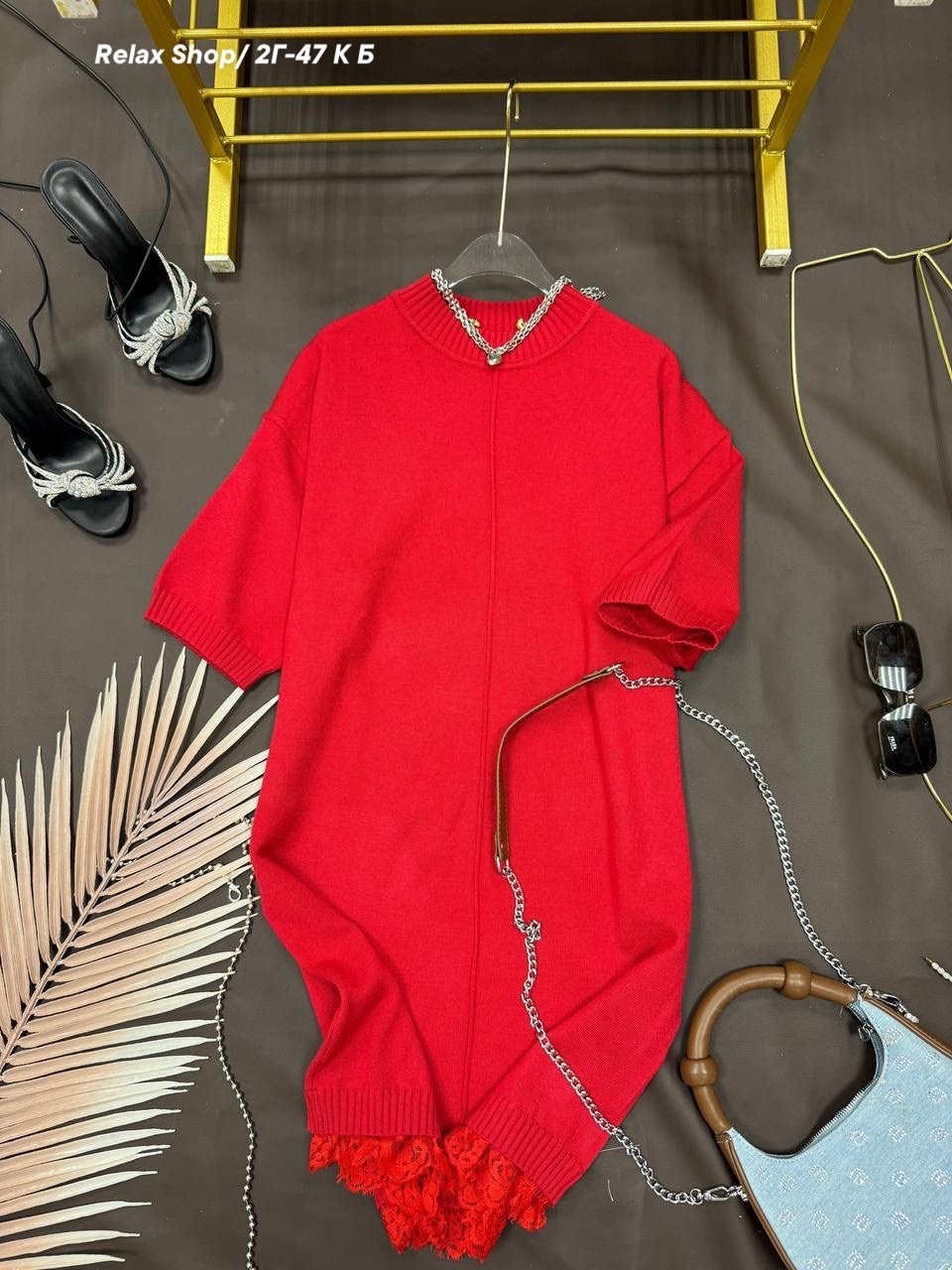 вязаное платье с кружевом по низу,теплое платье с кружевом,платье,платье и туника,платье свитер с кружевом внизу