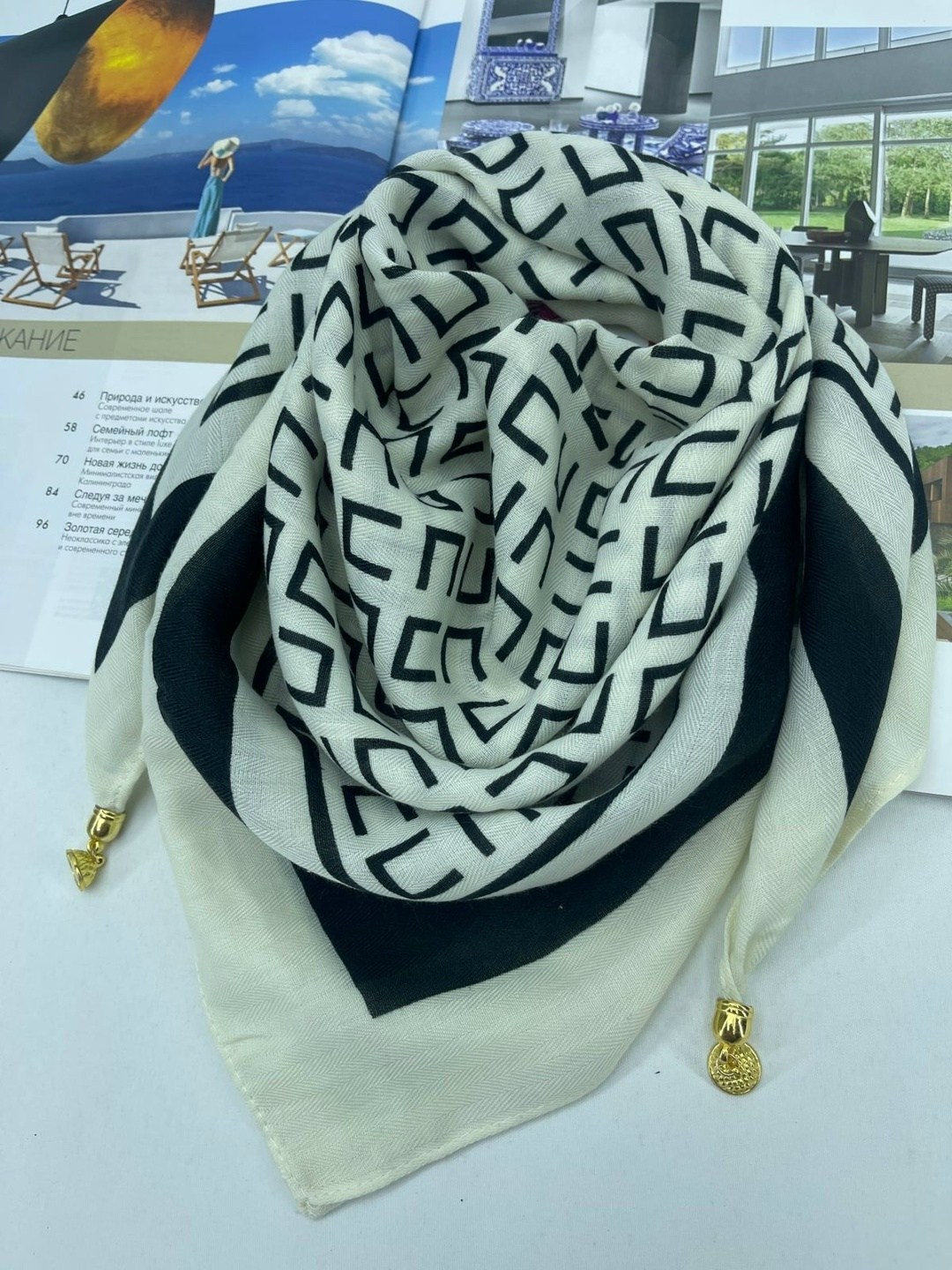 платки шарф,тонкиe платки,платок шейный fendi,брендовый платок,платки женские