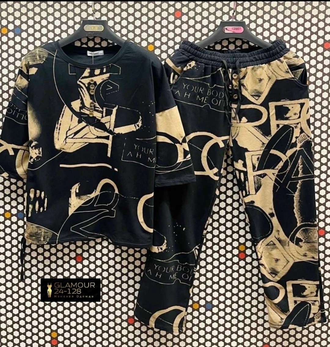 костюм двойка трикотаж,костюм женский,костюм с принтом, мужская одежда