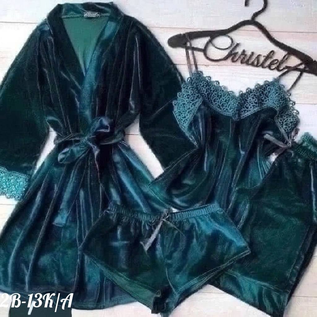 комплект пижама,пижама женская тройка велюровая,пижама тройка,пижама тройка с халатом,комплект женской пижамы