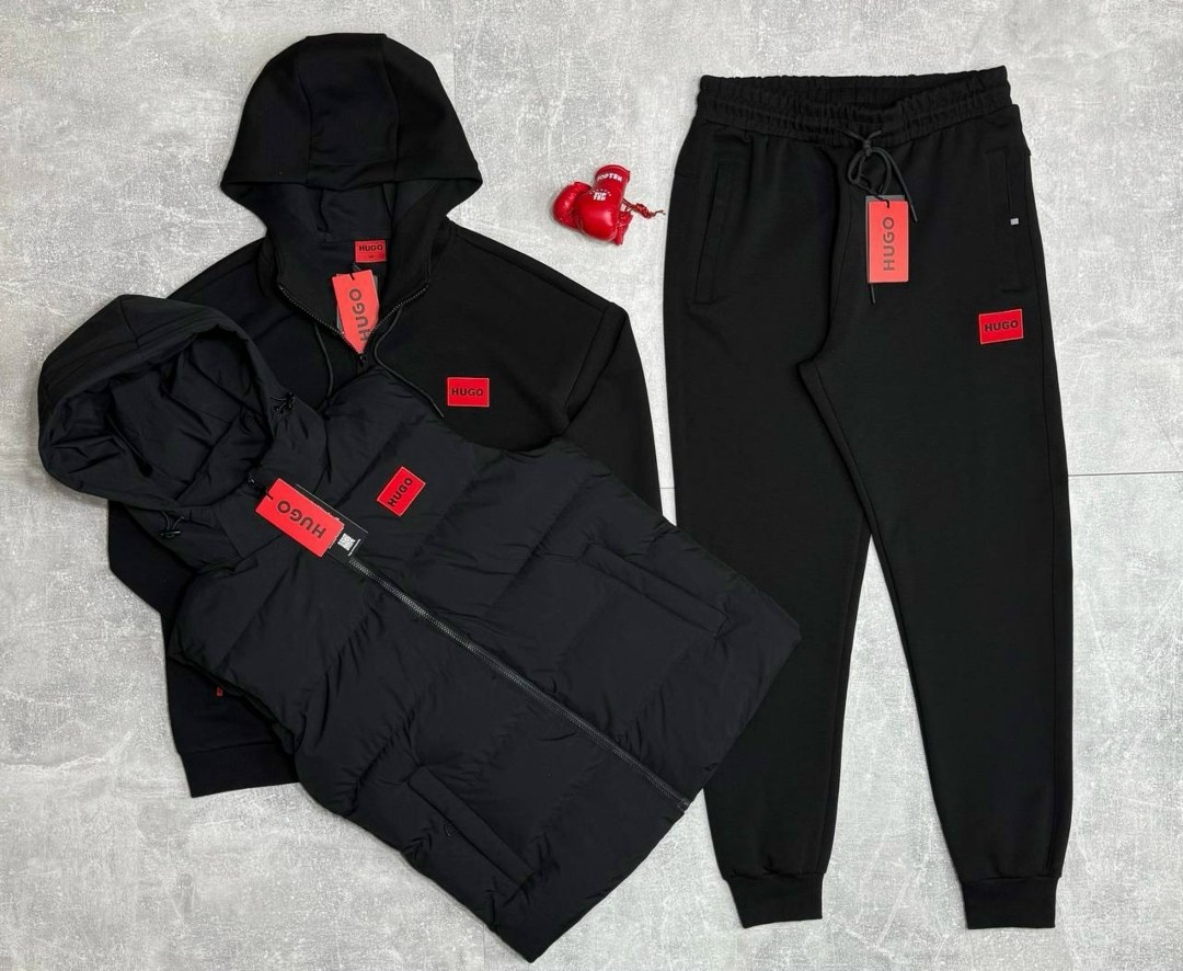 мужской спортивный костюм тройка hugo boss,спортивный костюм hugo boss,жилетка мужская,костюм спортивный,мужские жилеты