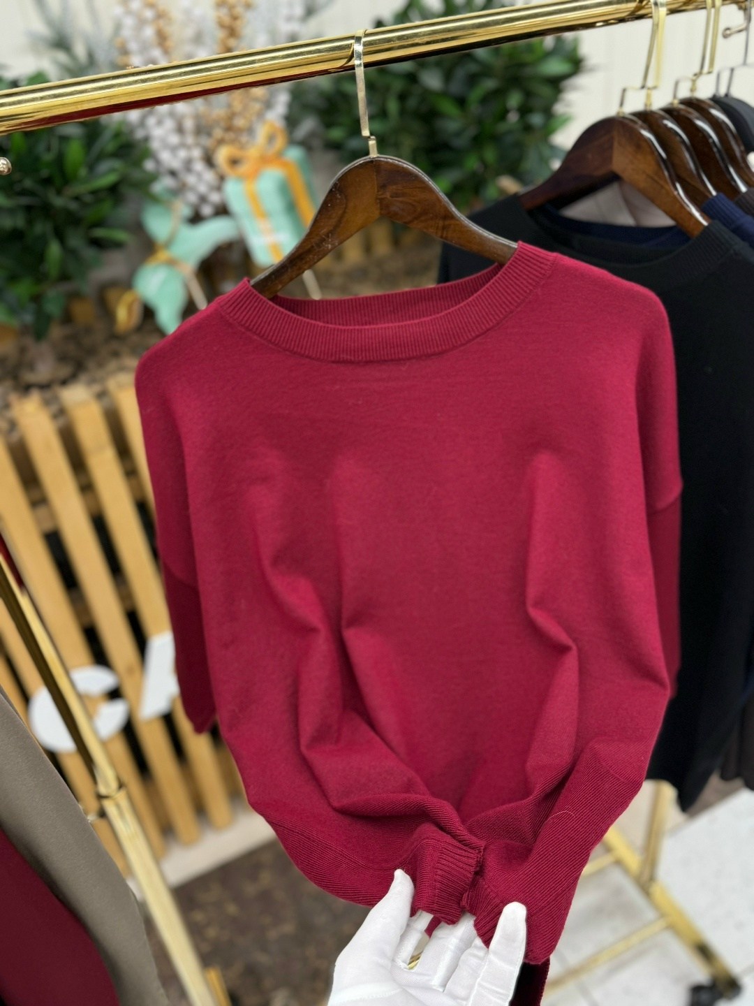 свитер женский вязаный укороченный оверсайз marimod,свитер женский вязаный укороченный теплый оверсайз marimod,свитер бордовый,джемпер женский,свитер оверсайз