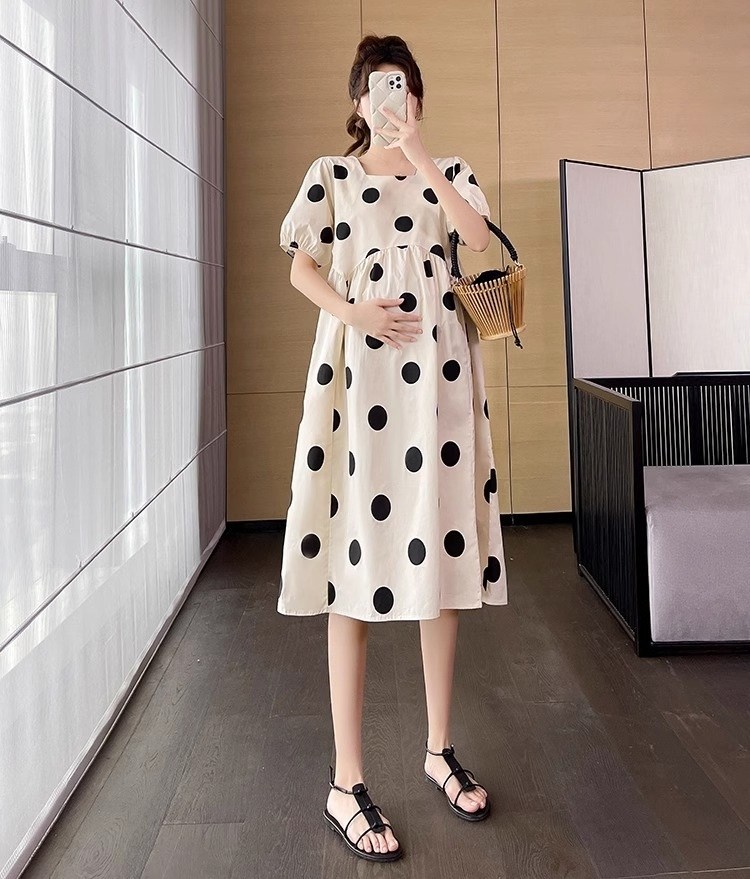 летнее платье для беременных,платье для беременной,женское платье в горошек,длинное платье в горошек,летнее женское платье