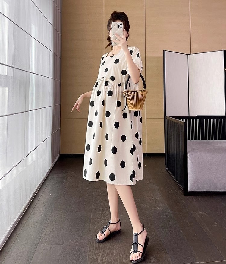 летнее платье для беременных,платье для беременной,женское платье в горошек,длинное платье в горошек,летнее женское платье