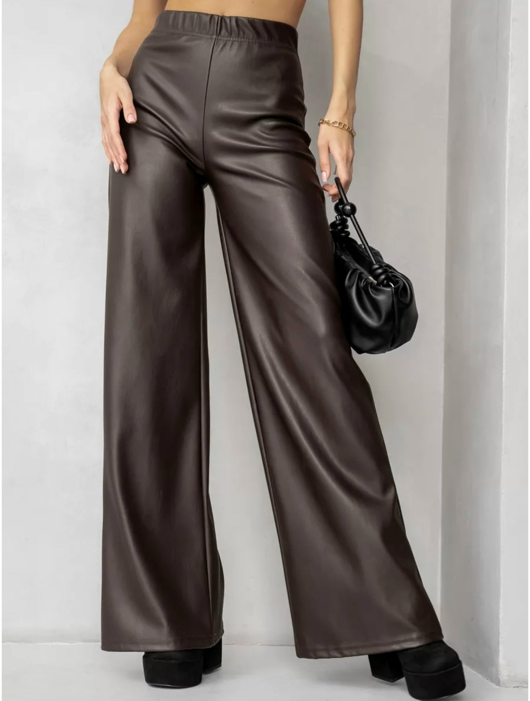 брюки из искусственной кожи,широкие кожаные брюки,женские кожаные брюки свободные ретро брюки из искусственной кожи с высокой талией,женские прямые брюки из искусственной кожи,зимние брюки из искусств