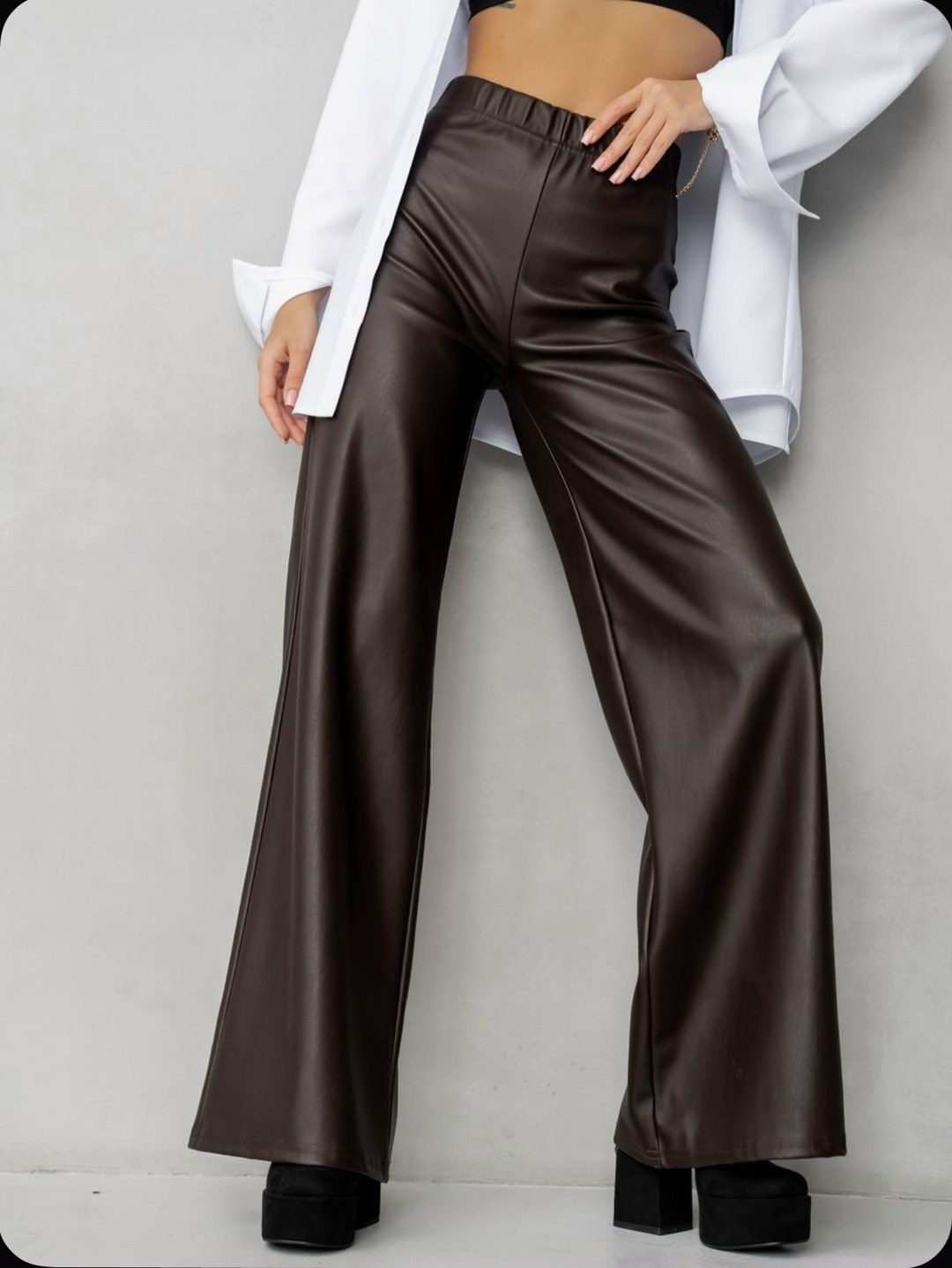 брюки кожаные палаццо,брюки кожаные палаццо штаны широкие floy,брюки кожаные палаццо штаны широкие floy 251339977,брюки кожаные,кожаные брюки женские