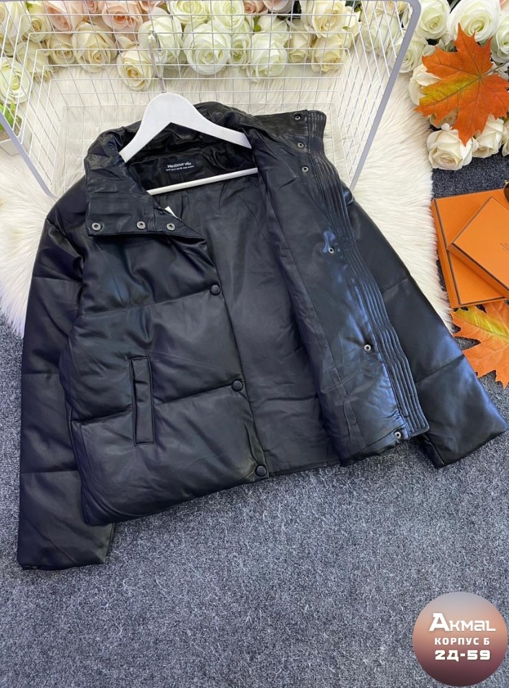 модная женская дутая куртка из экокожи,женская демисезонная куртка,куртка,женская куртка,женская куртка из экокожи