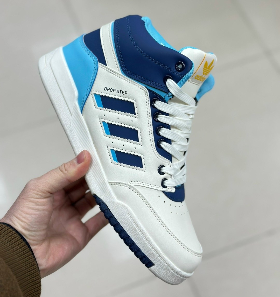 высокие кожаные кроссовки адидас,кроссовки adidas,мужские кроссовки adidas,зимние кроссовки adidas hoops 2.0 mid белые,высокие кеды зимние адидас белые