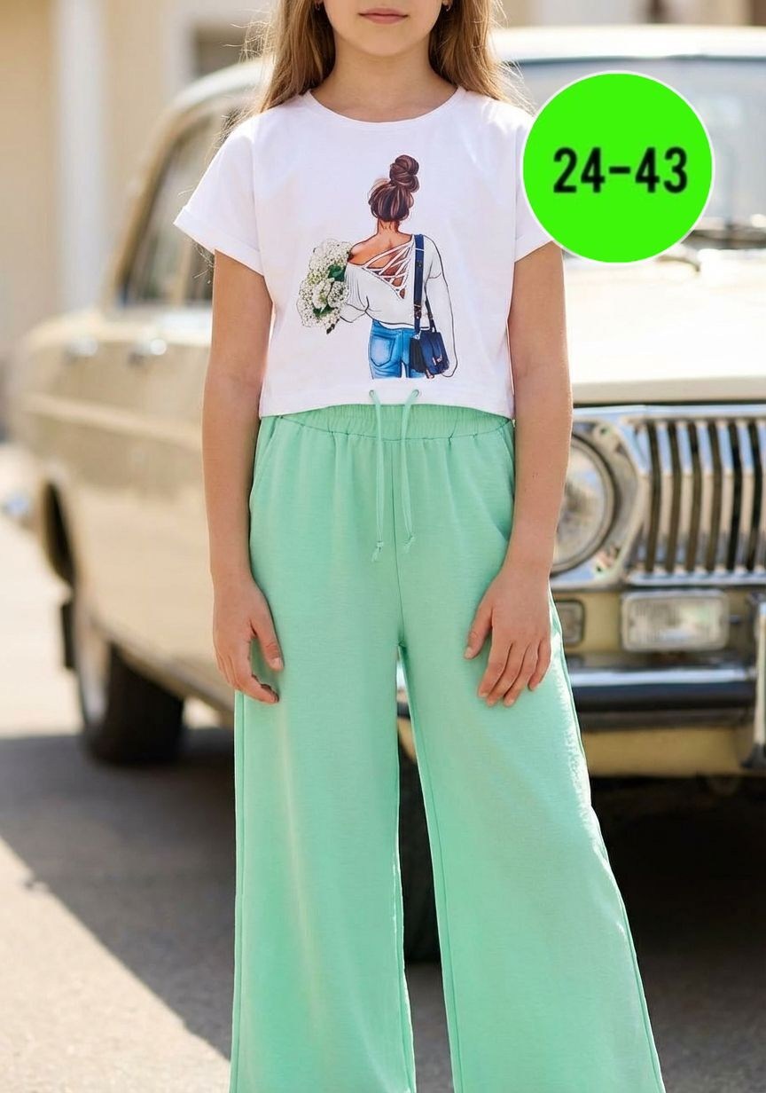 брюки для девочек,широкие брюки,брюки палаццо,детские брюки,костюм для девочек