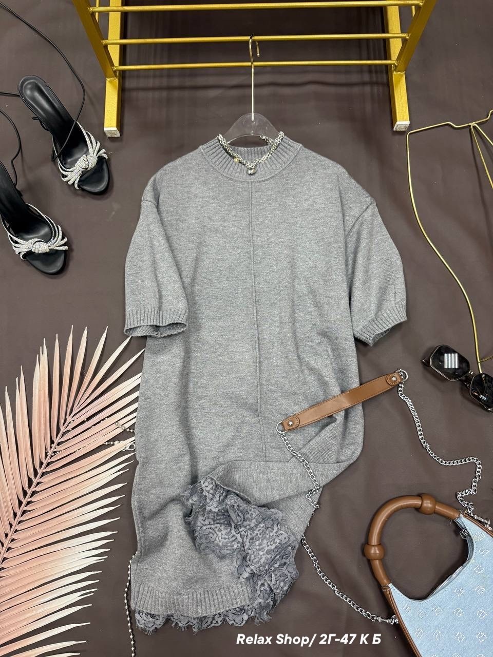 вязаное платье с кружевом по низу,теплое платье с кружевом,платье,платье и туника,платье свитер с кружевом внизу