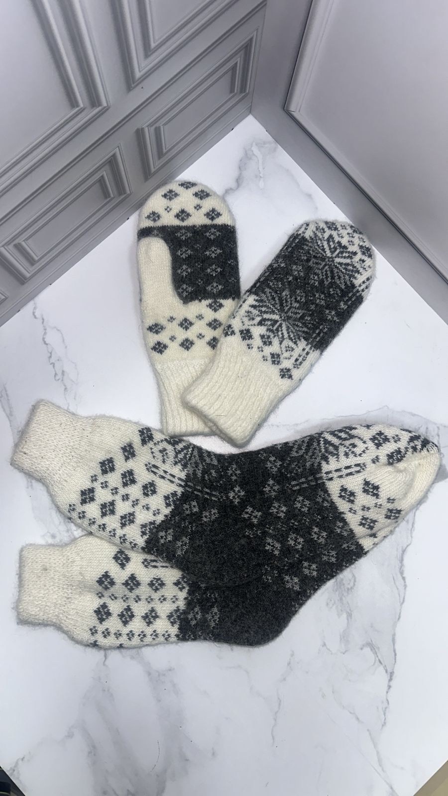 варежки со снежинкой,рассказовские варежки,женские варежки,пуховые варежки со снежинками,варежки женские "снежинка"