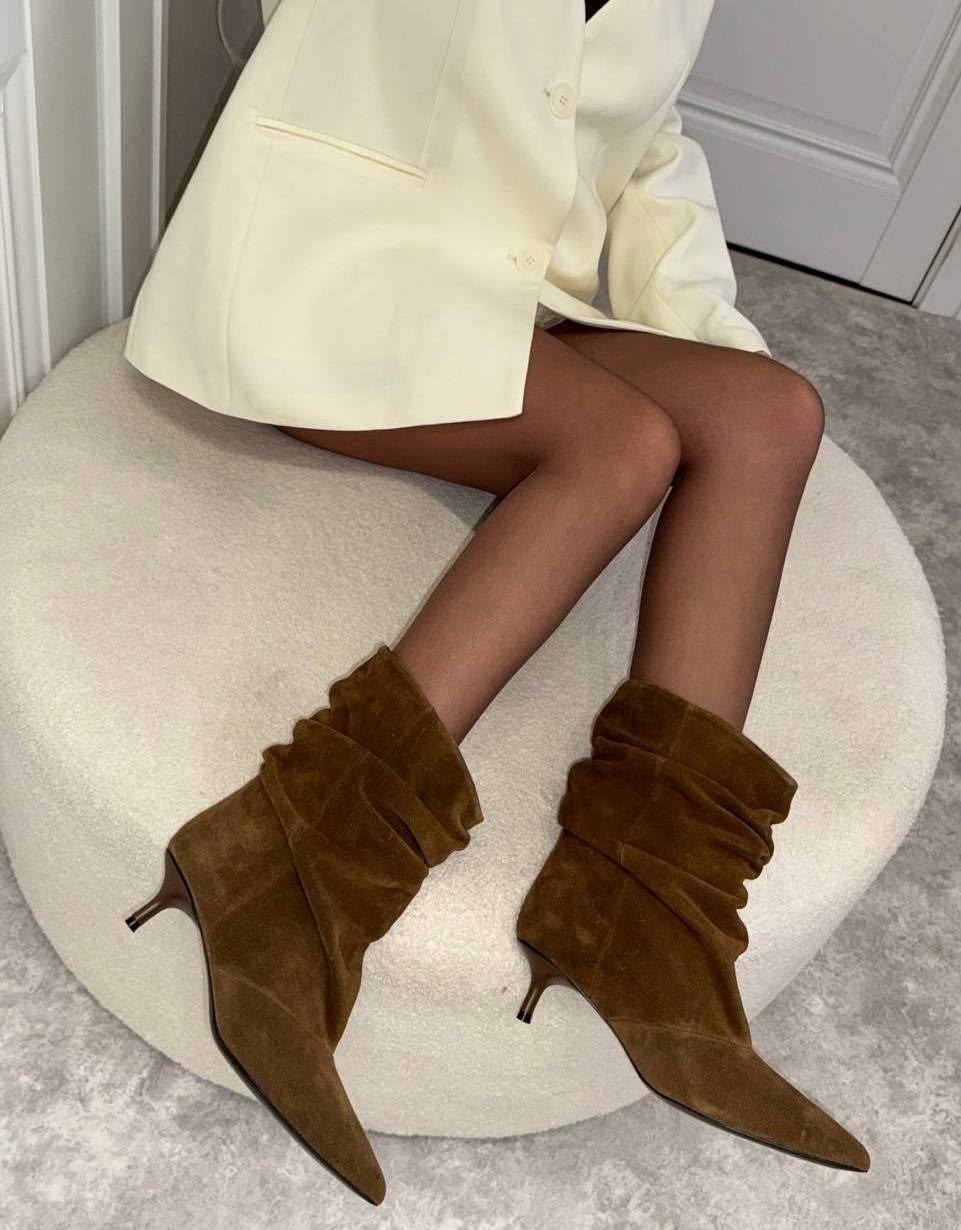 ,замшевые ботильоны,женские ботильоны,женская ,ботильоны