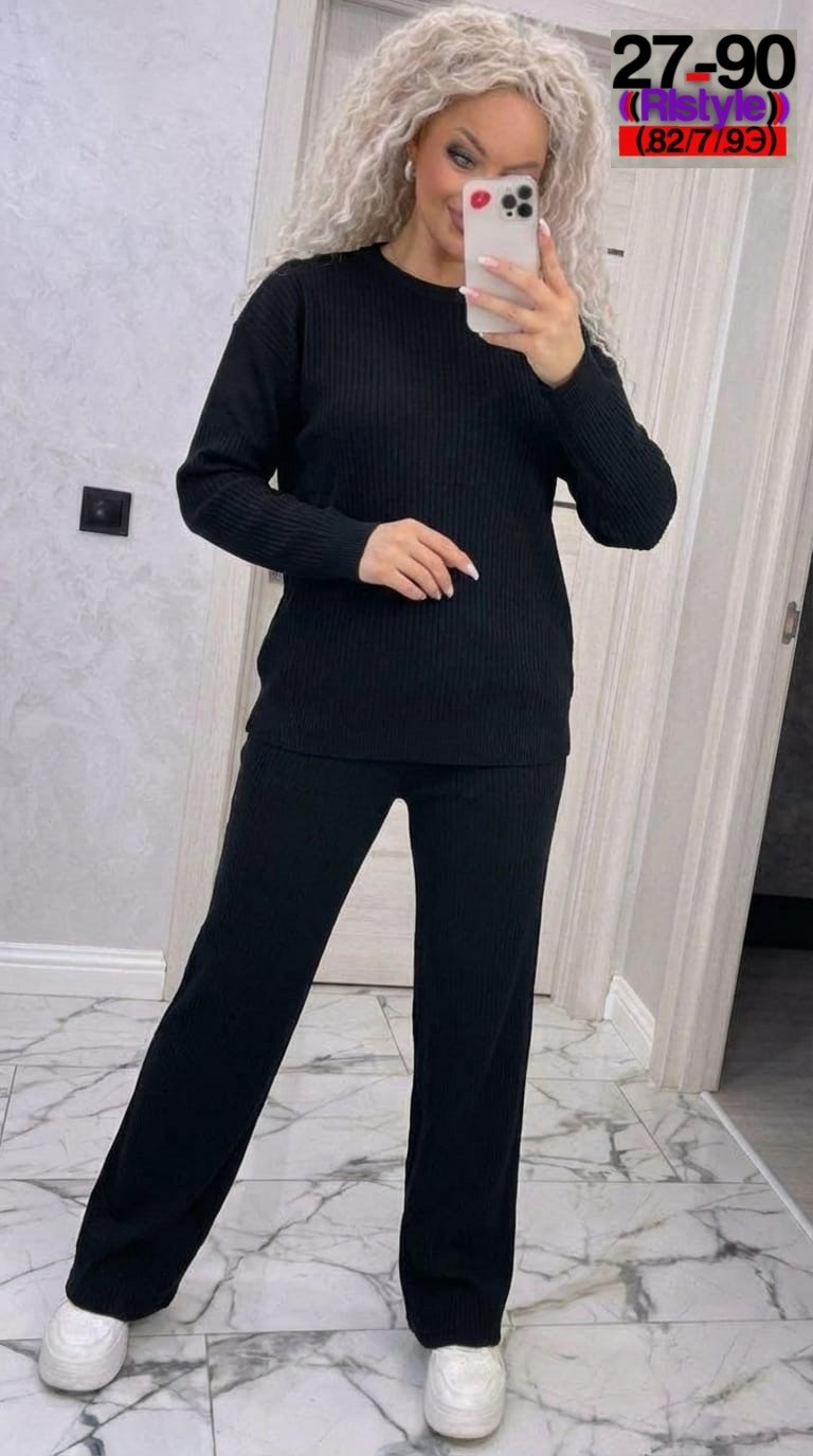 костюм женский кофта и штаны арт. 1545967,трикотажный костюм,женский костюм,брючный костюм лапша женский,женский костюм вязаный