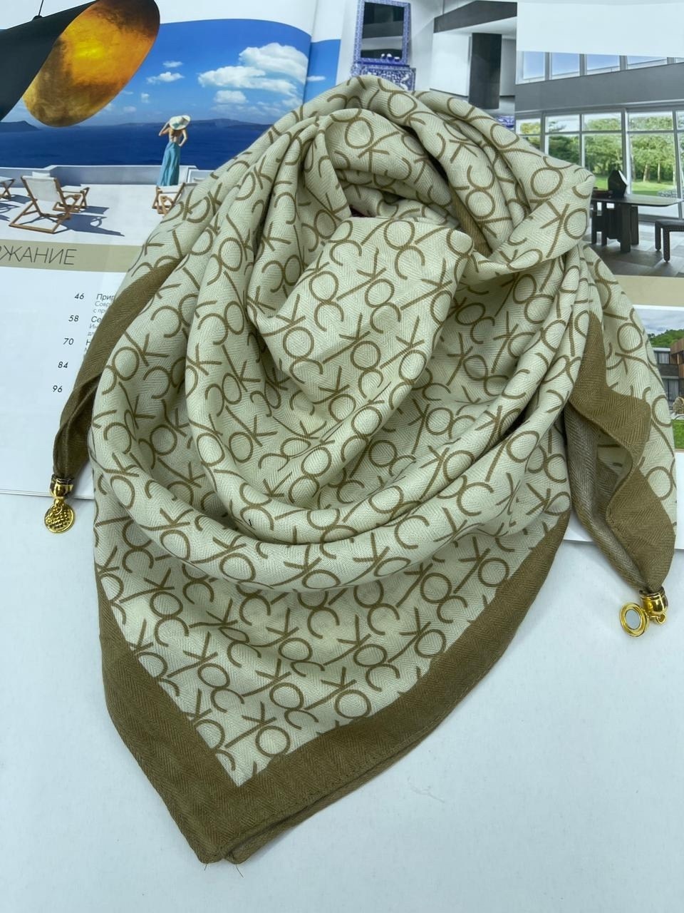 платки шарф,тонкиe платки,платок шейный fendi,брендовый платок,платки женские