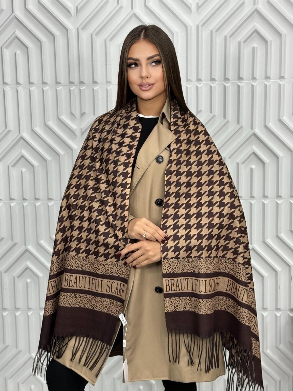 палантин шарф женский кашемировый тёплый,палантин двусторонний,палантин теплый,брендовый палантин,палантин диор