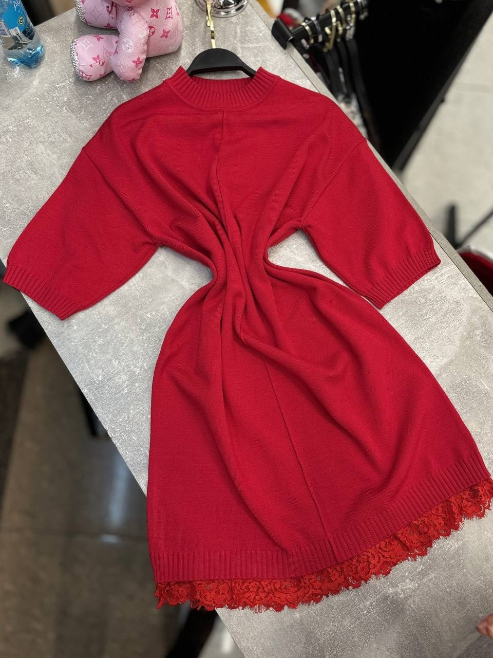 женское платье,трикотажное платье,женское платье вязаное,бордовое платье,платье туника