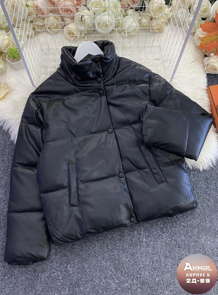 модная женская дутая куртка из экокожи,женская демисезонная куртка,куртка,женская куртка,женская куртка из экокожи