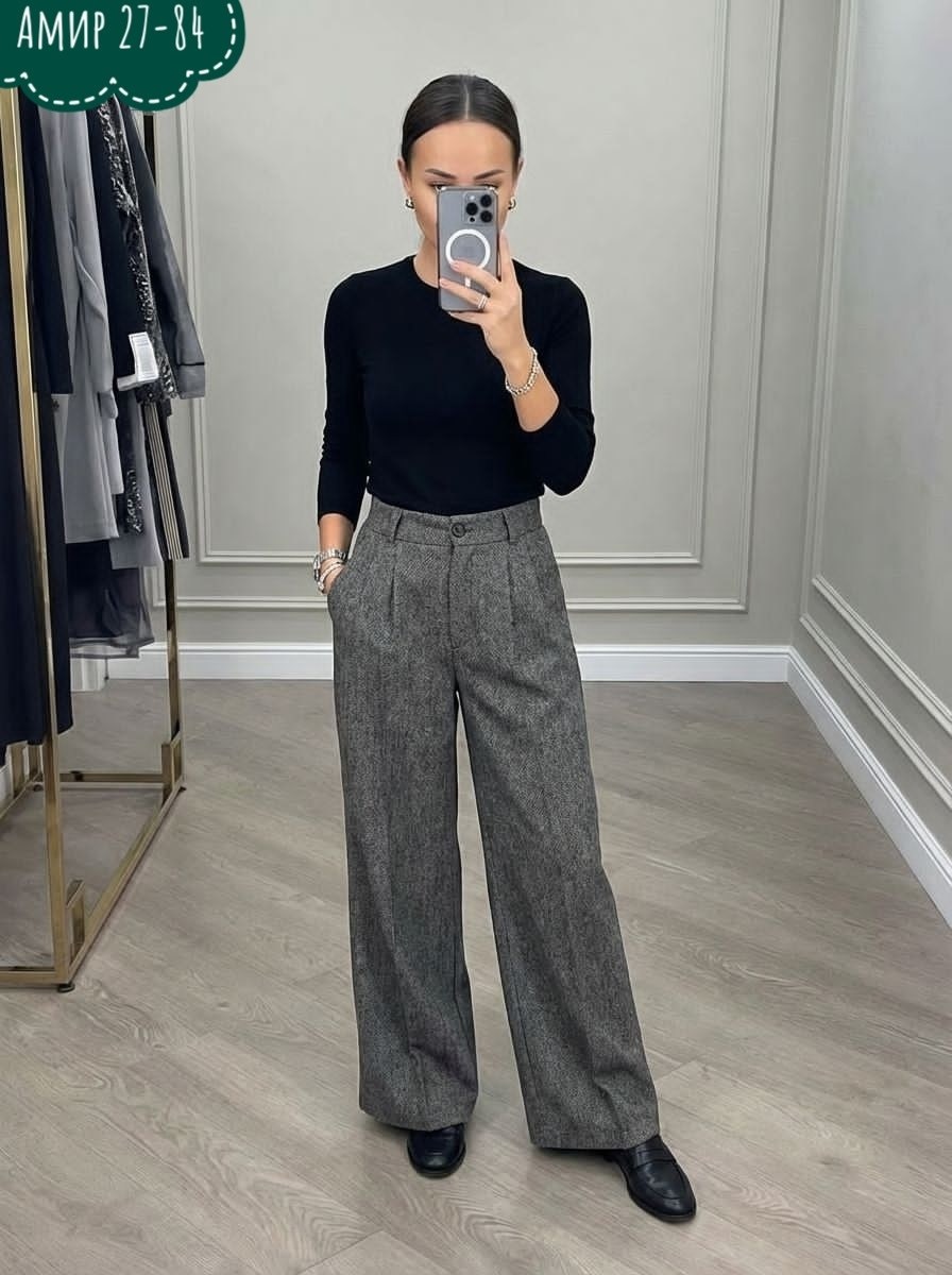 брюки палаццо,брюки палаццо серые,брюки палаццо светло-серые,широкие штаны палаццо-классика в современном мире моды,брюки палаццо kiazo размер 42 серый