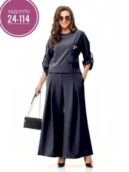 женские костюмы больших размеров,женские костюмы,женский костюм двойка,блуза, кюлоты taita plus 2319 бирюза,летние костюмы