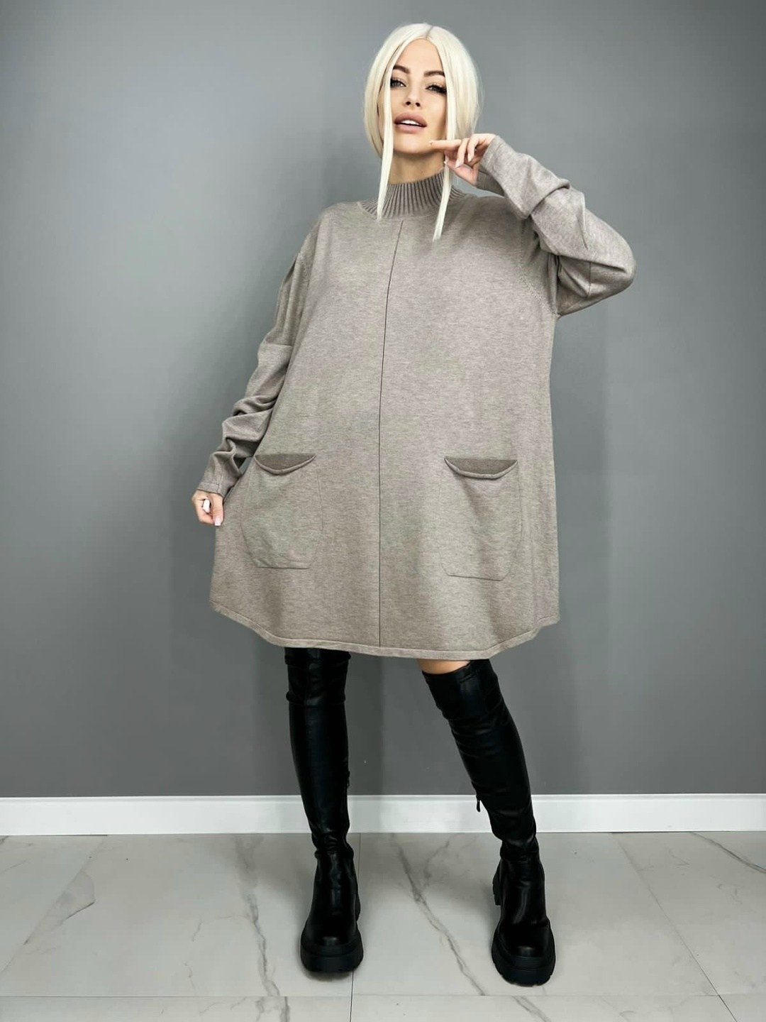 трикотажное платье,женские туники,кардиган,,теплое платье