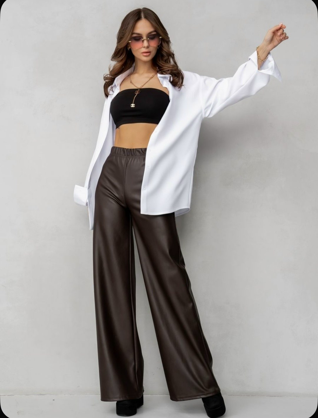 брюки кожаные палаццо,брюки кожаные палаццо штаны широкие floy,брюки кожаные палаццо штаны широкие floy 251339977,брюки кожаные,кожаные брюки женские