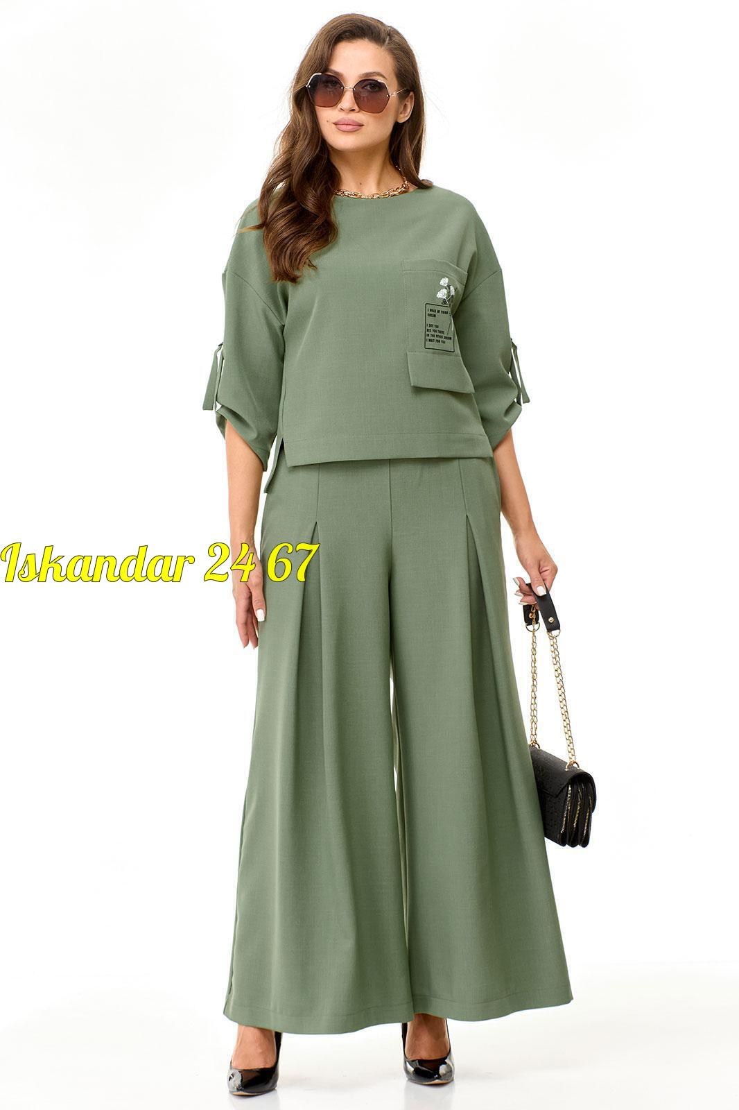 женские костюмы больших размеров,женские костюмы,женский костюм двойка,блуза, кюлоты taita plus 2319 бирюза,брючный костюм