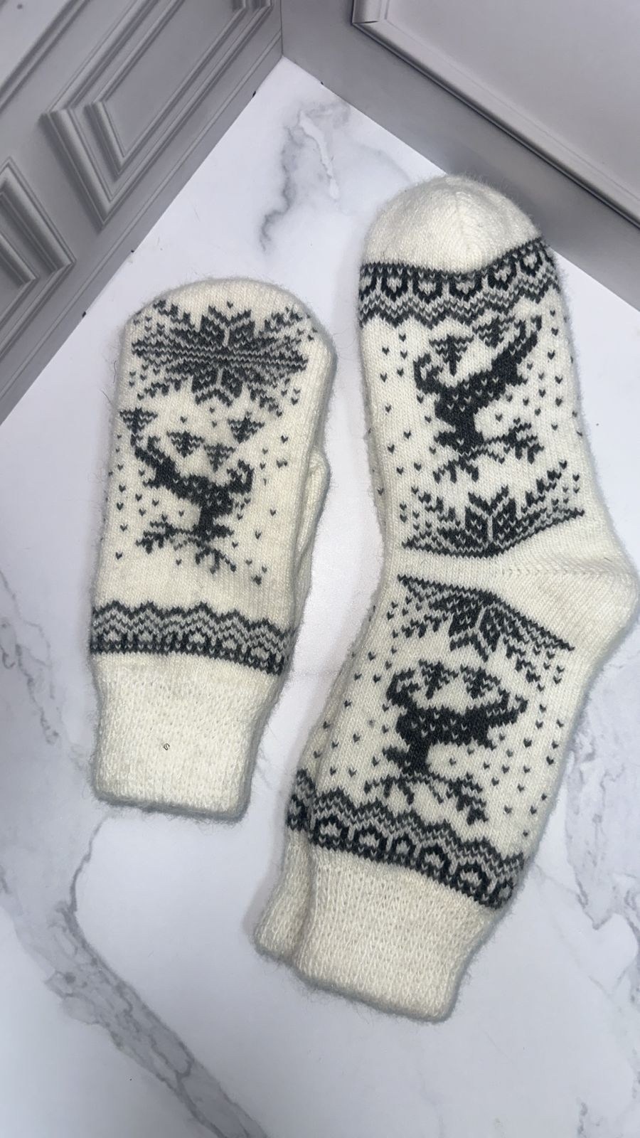 варежки со снежинкой,рассказовские варежки,женские варежки,пуховые варежки со снежинками,варежки женские "снежинка"