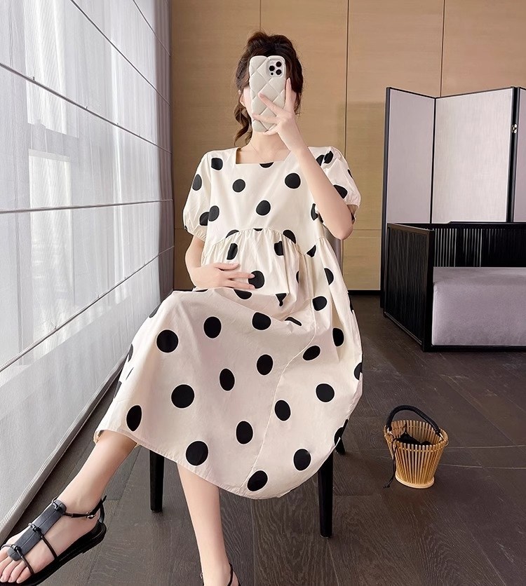 летнее платье для беременных,платье для беременной,женское платье в горошек,длинное платье в горошек,летнее женское платье