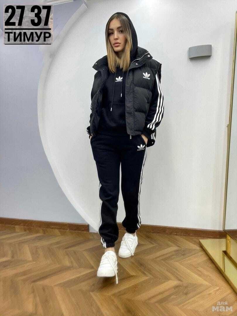 женские костюмы на флисе,спортивный женский костюм тройка,костюм тройка женская,костюм спортивный женский,спортивный костюм женский тройка balenciaga adidas