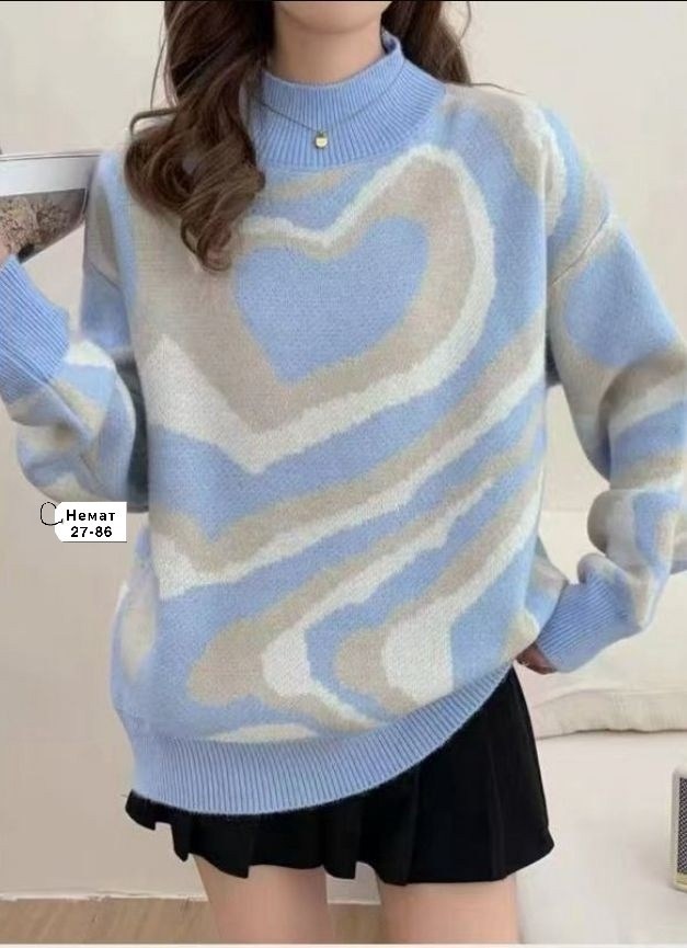 свитер,свитера женские,трикотажный свитер,свитер с принтом,вязаные свитера