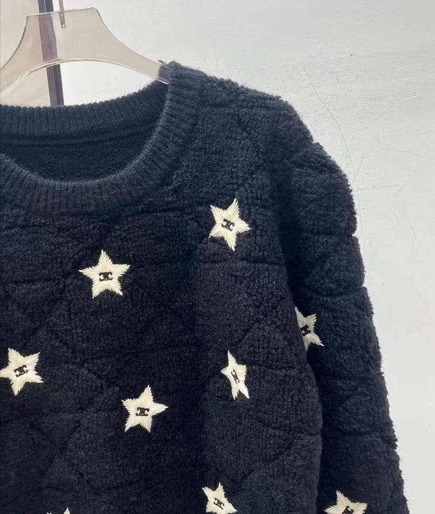 джемпер со звездами,свитер со звездами,кашемировый свитер со звездами,свитер с вышивкой,женские свитера