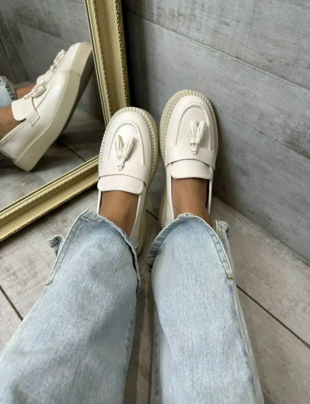 лоферы araz,,женские лоферы,лоферы белые,модные лоферы