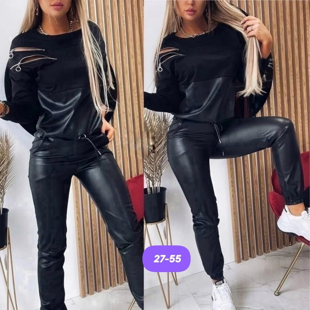костюм двойка эко кожа,костюм из экокожи,спортивный костюм из экокожи,костюм из экокожи женский,женский костюм двойка