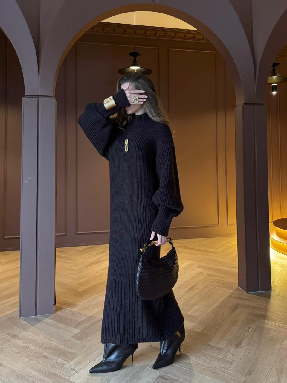 длинное вязаное платье,теплое платье,трикотажное платье,платье вязаное длинное оверсайз imperial manifesta collection,шерстяное платье