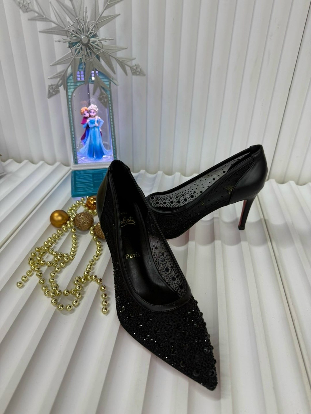 ,туфли кристиан лабутен со стразами,силиконовые туфли прозрачные со стразами,нарядные туфли,туфли лодочки женские